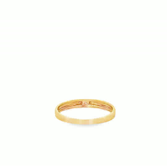 Mirabelle 18 Karat Yellow Gold Wedding Ring .03 Carat S-9.5
