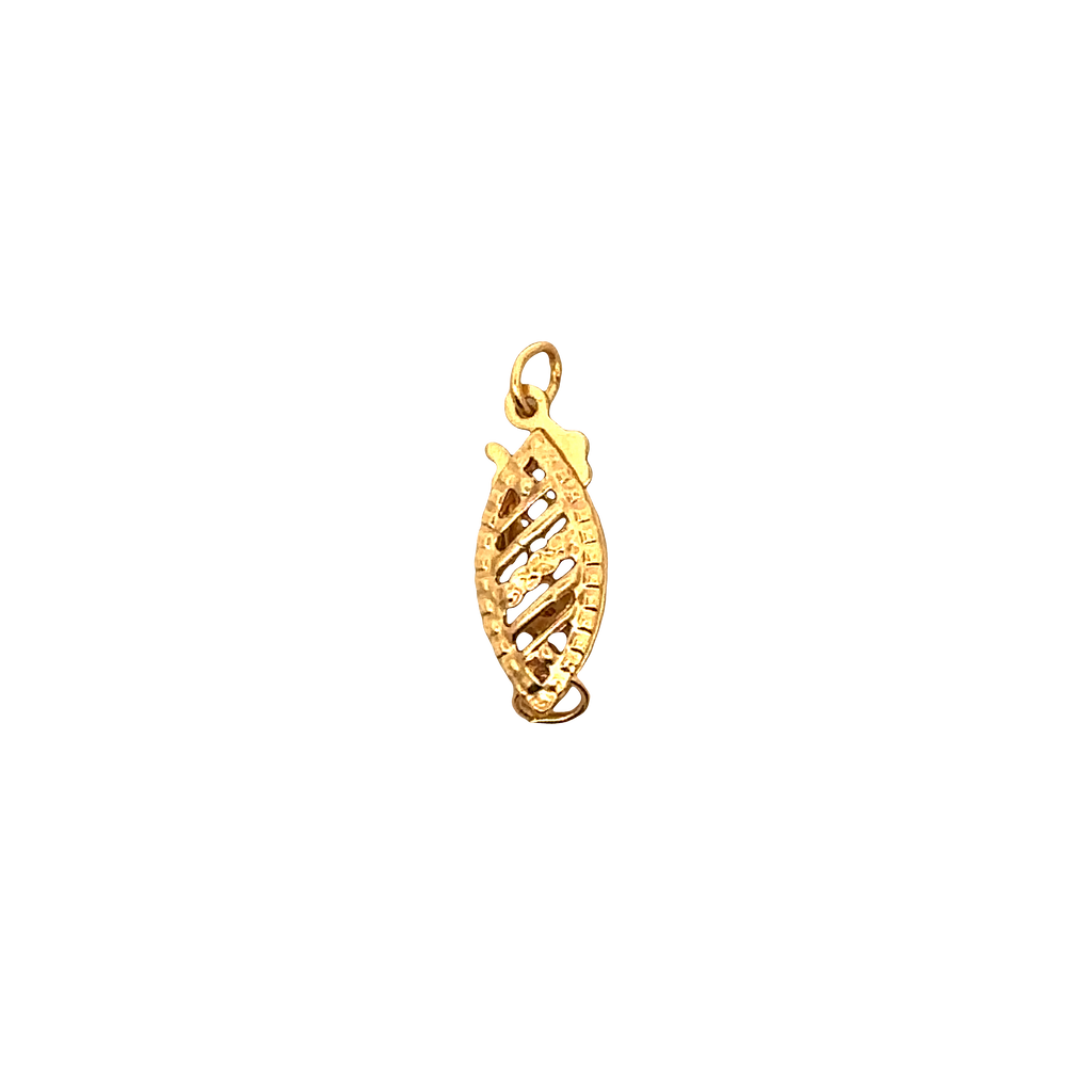 Fish Lock Pendant in 14K Yellow Gold