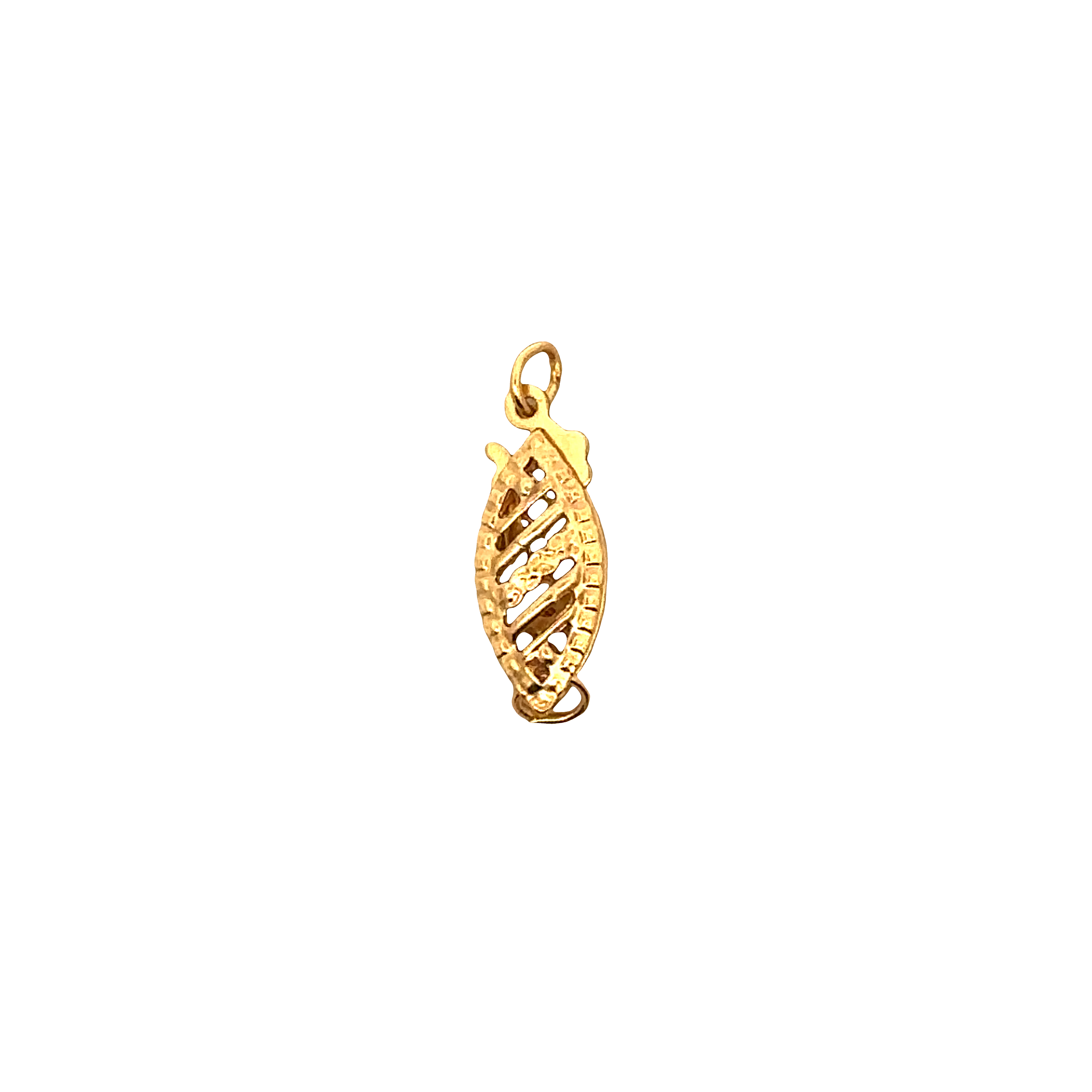 Fish Lock Pendant in 14K Yellow Gold