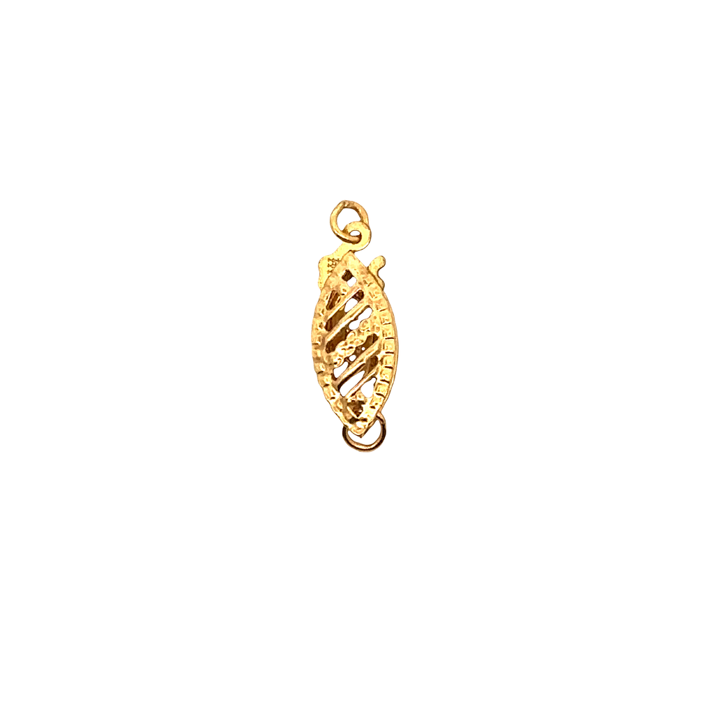 Fish Lock Pendant in 14K Yellow Gold