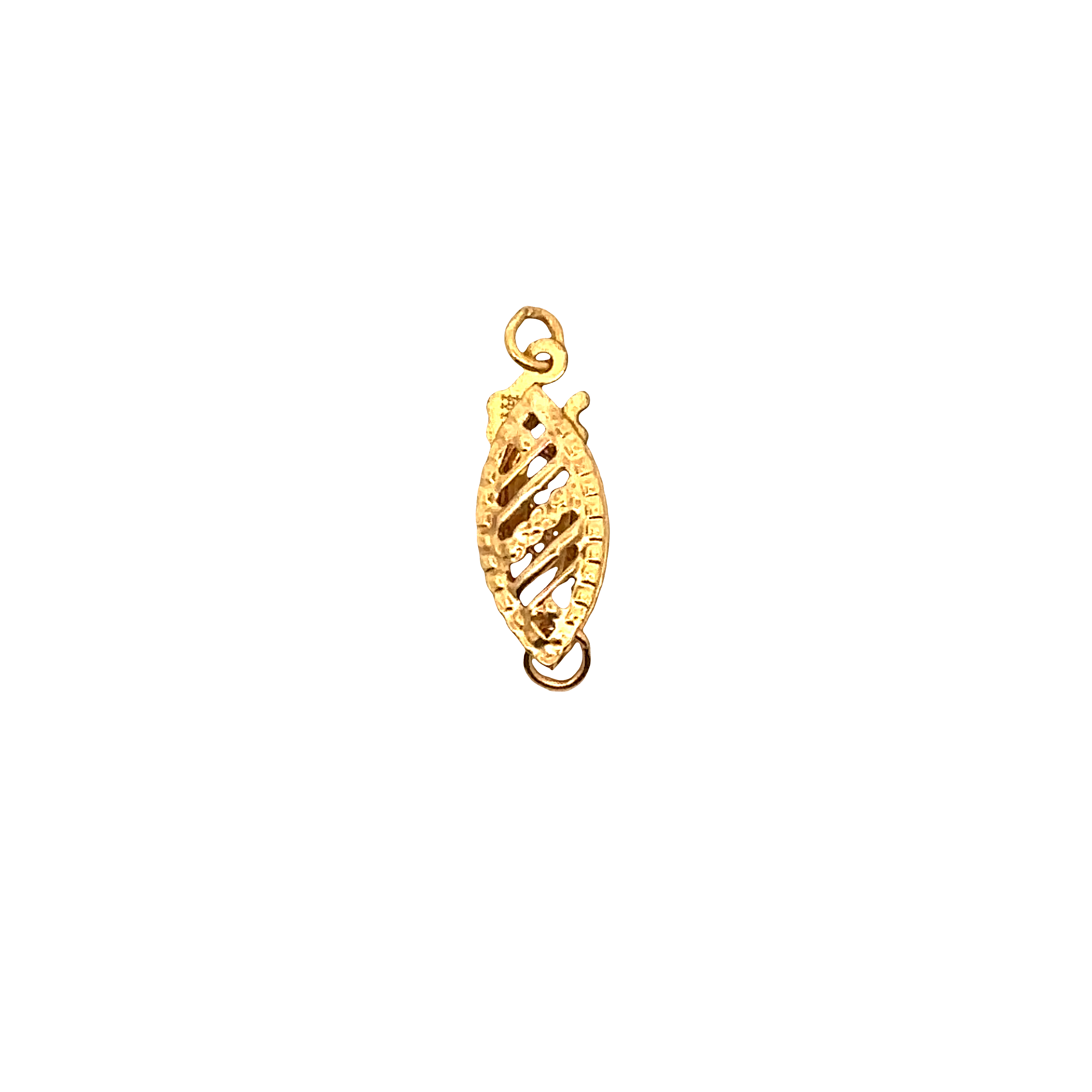 Fish Lock Pendant in 14K Yellow Gold
