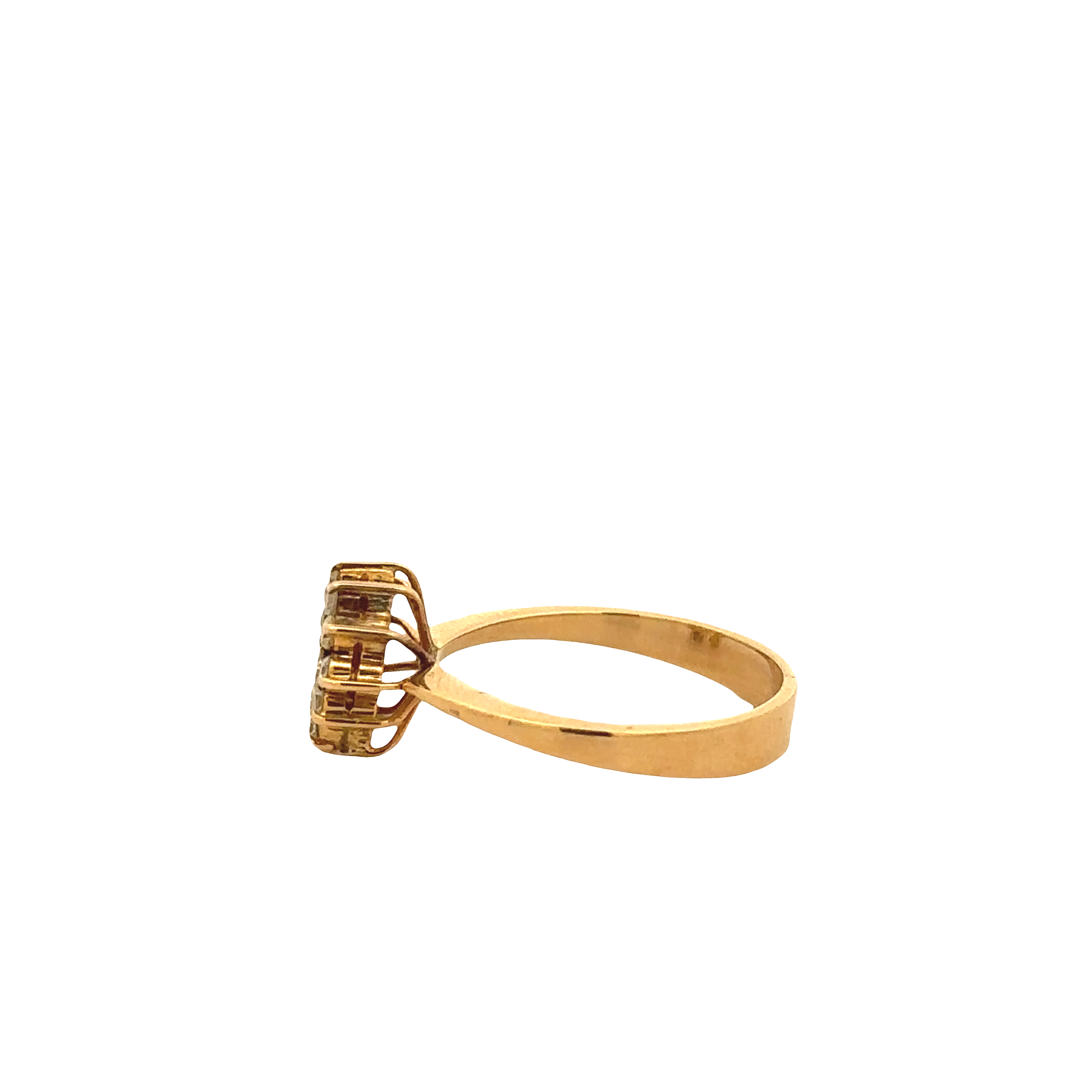 Celestia Horseshoe Ring with Diamond Accents in 14K Yellow Gold