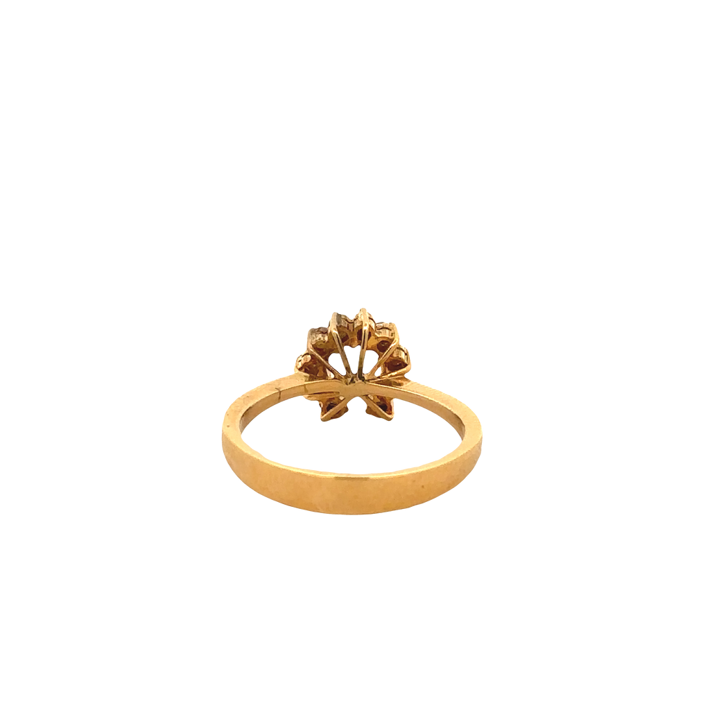 Celestia Horseshoe Ring with Diamond Accents in 14K Yellow Gold