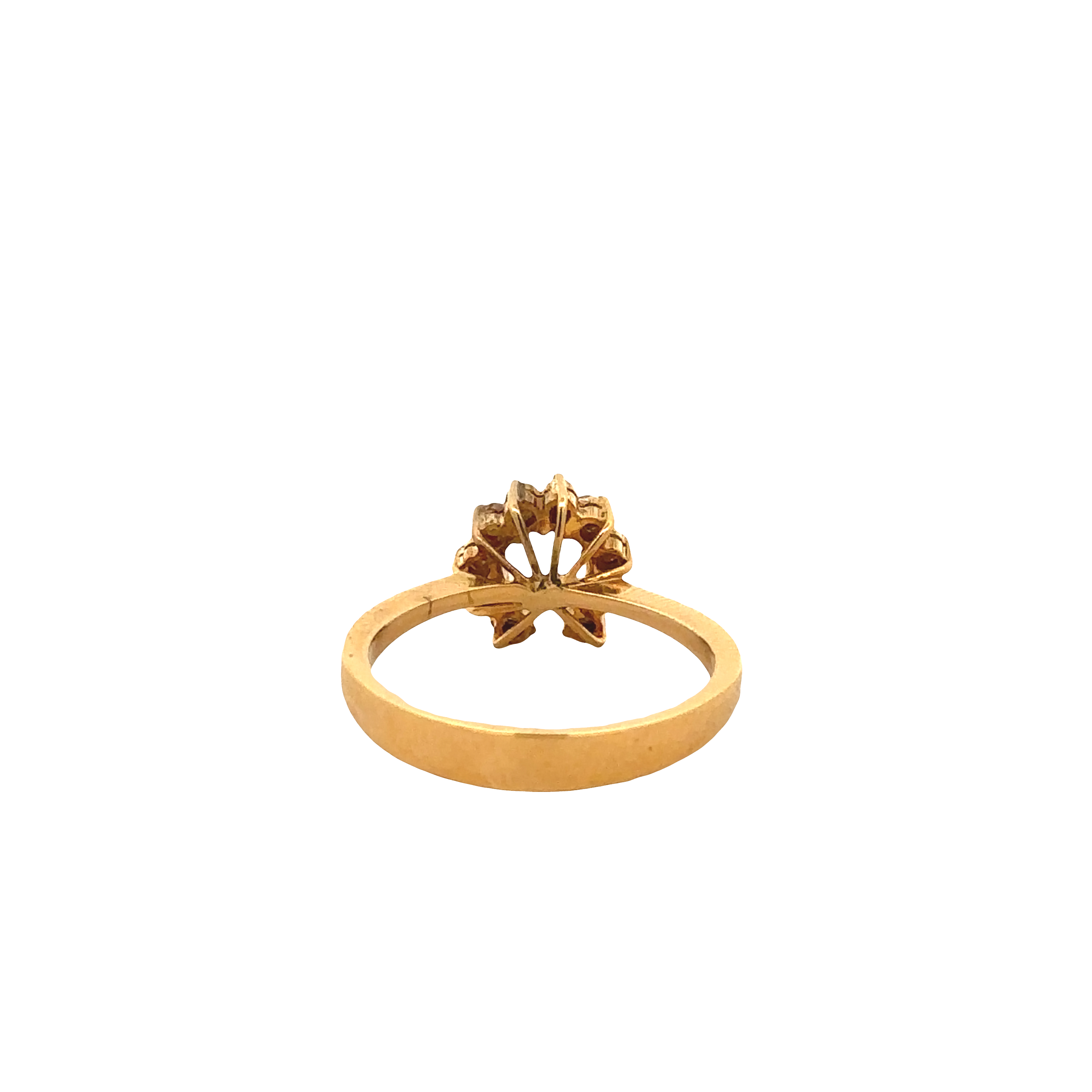 Celestia Horseshoe Ring with Diamond Accents in 14K Yellow Gold