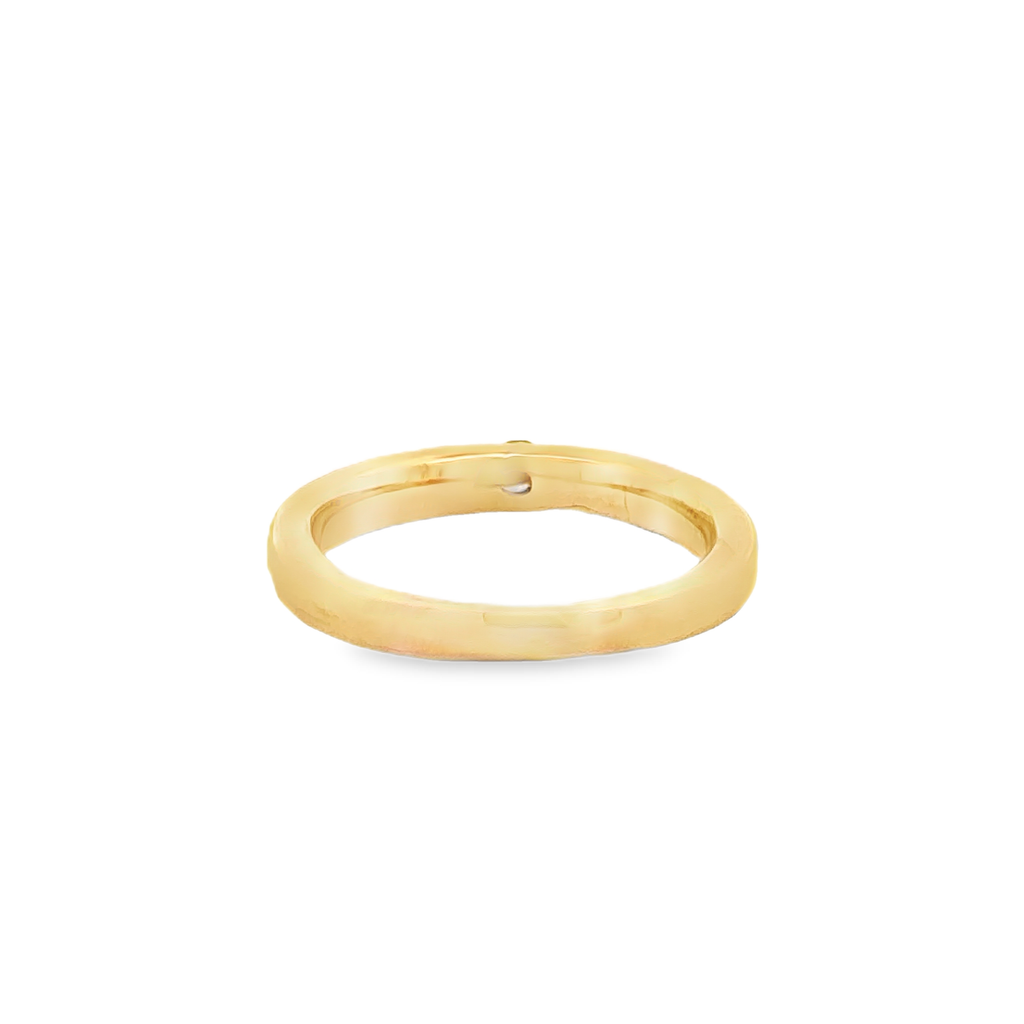Lucienne Wedding Ring with Diamond Accent in 14K Yellow Gold