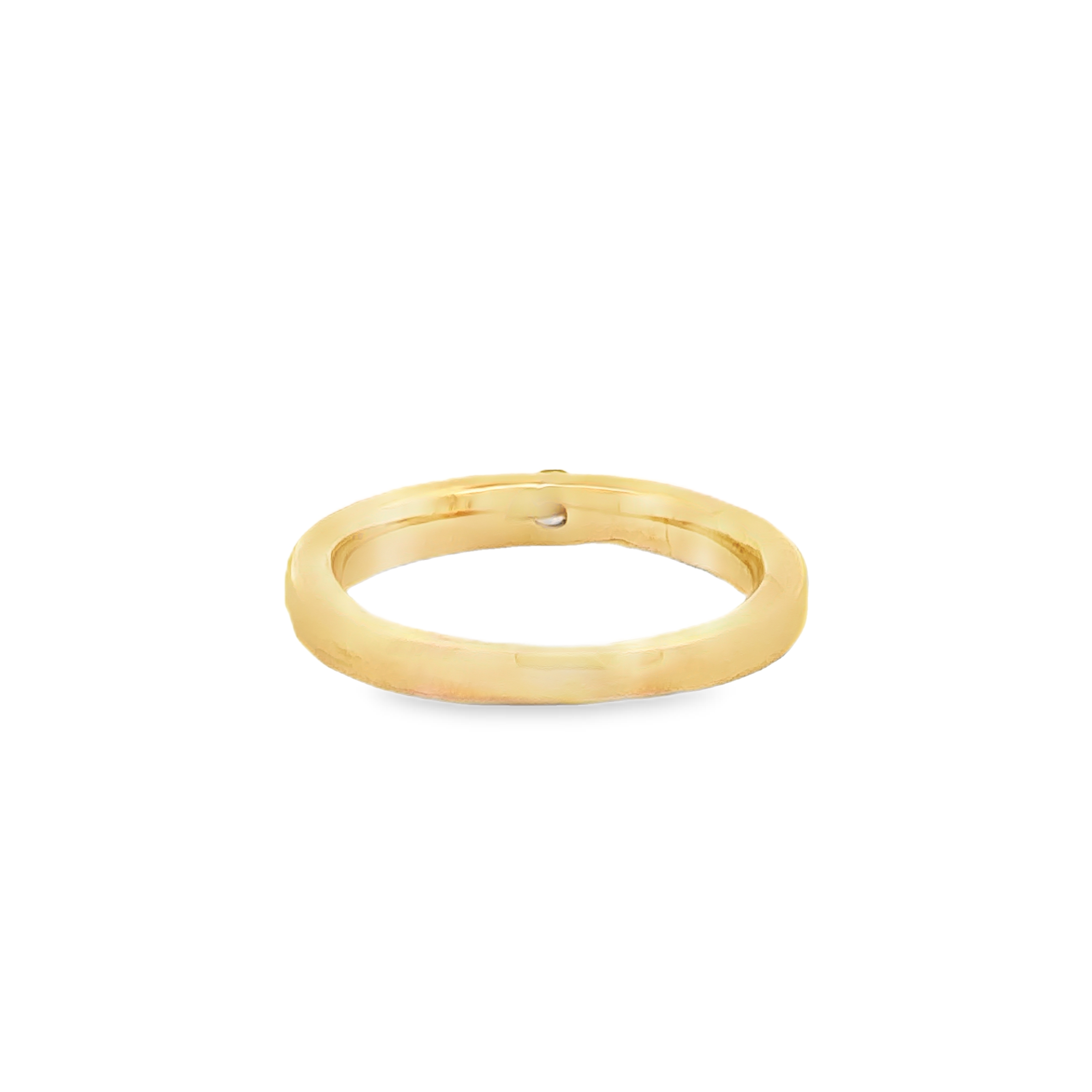 Lucienne Wedding Ring with Diamond Accent in 14K Yellow Gold