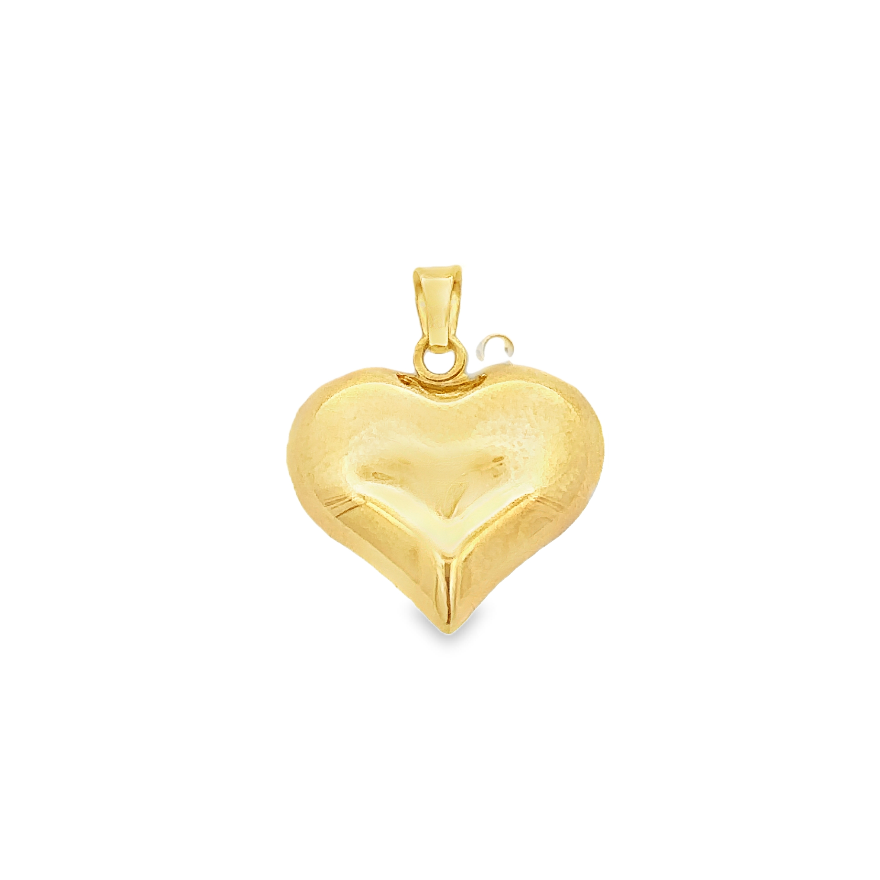 Persephone Pop Heart Pendant with Line Design in 18K Two-Tone Gold