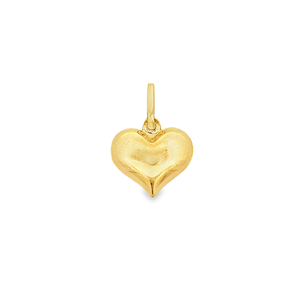 Velouria Pop Heart Pendant with Line Design in 18K Two-Tone Gold