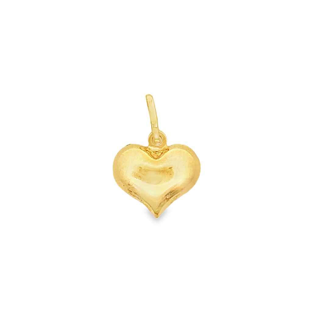 Nocturne  Pop Heart Pendant with Line Design in 18K Two-Tone Gold