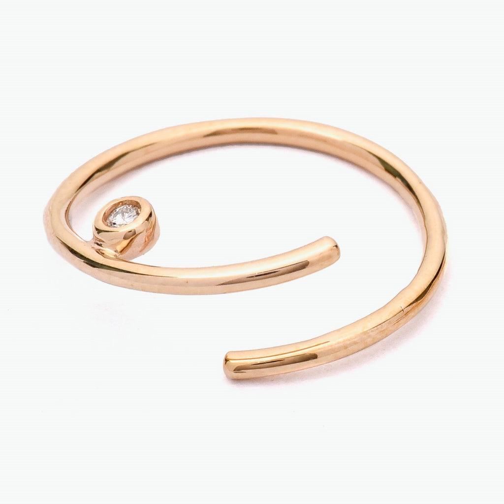 Amida 10K Yellow Gold Ear Cuff with Diamond | Ocampo's Fine Jewellery