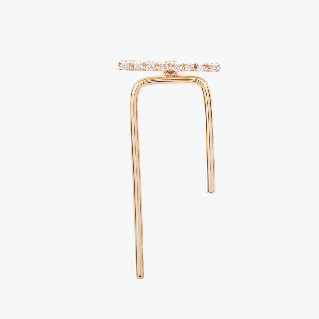Mikia 10k Yellow Gold Diamond Detachable Dangling Earring | Ocampo's Fine Jewellery