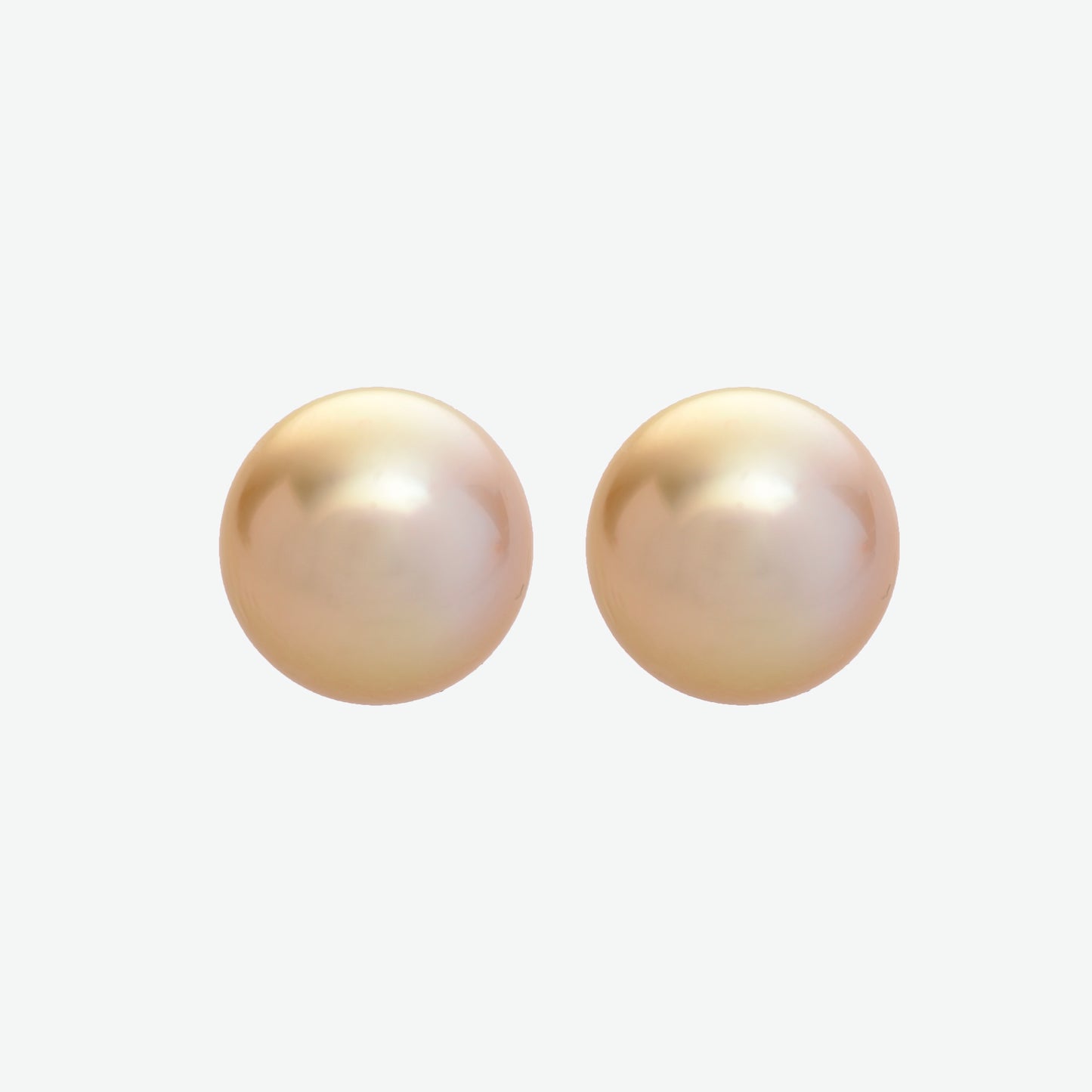 Pia 14k Yellow Gold Champagne Pearl Stud Earrings | Ocampo's Fine Jewellery