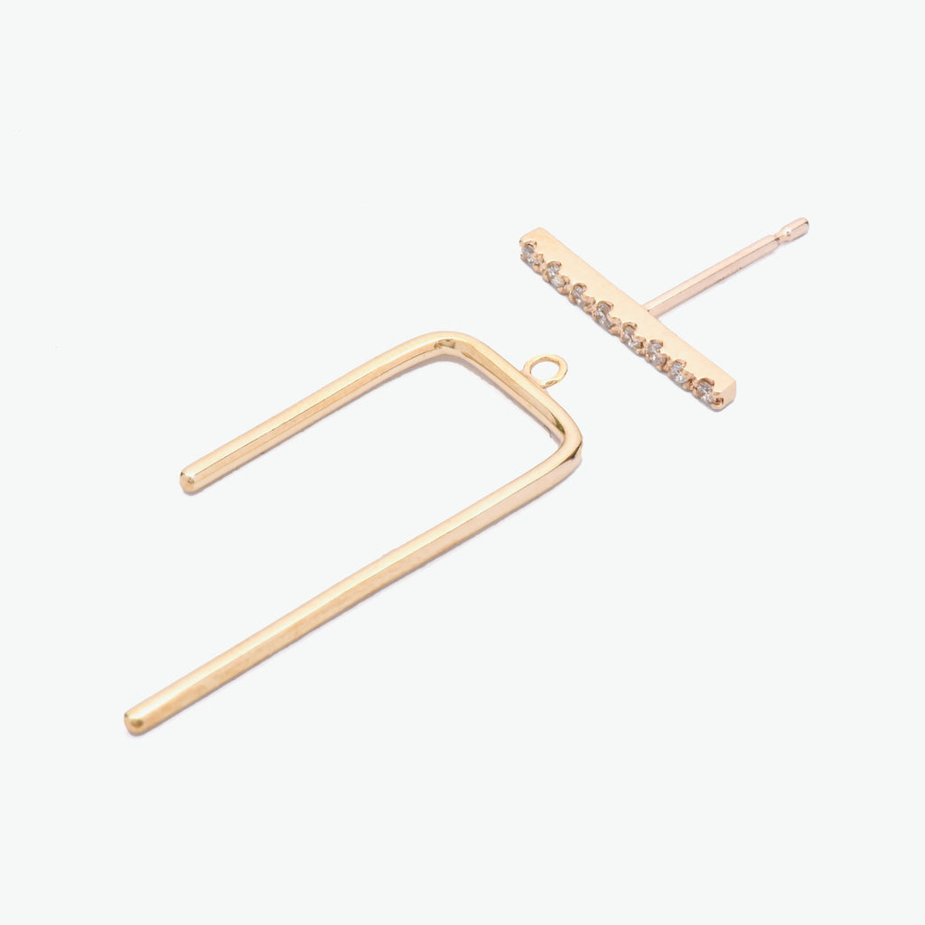 Mikia 10k Yellow Gold Diamond Detachable Dangling Earring | Ocampo's Fine Jewellery